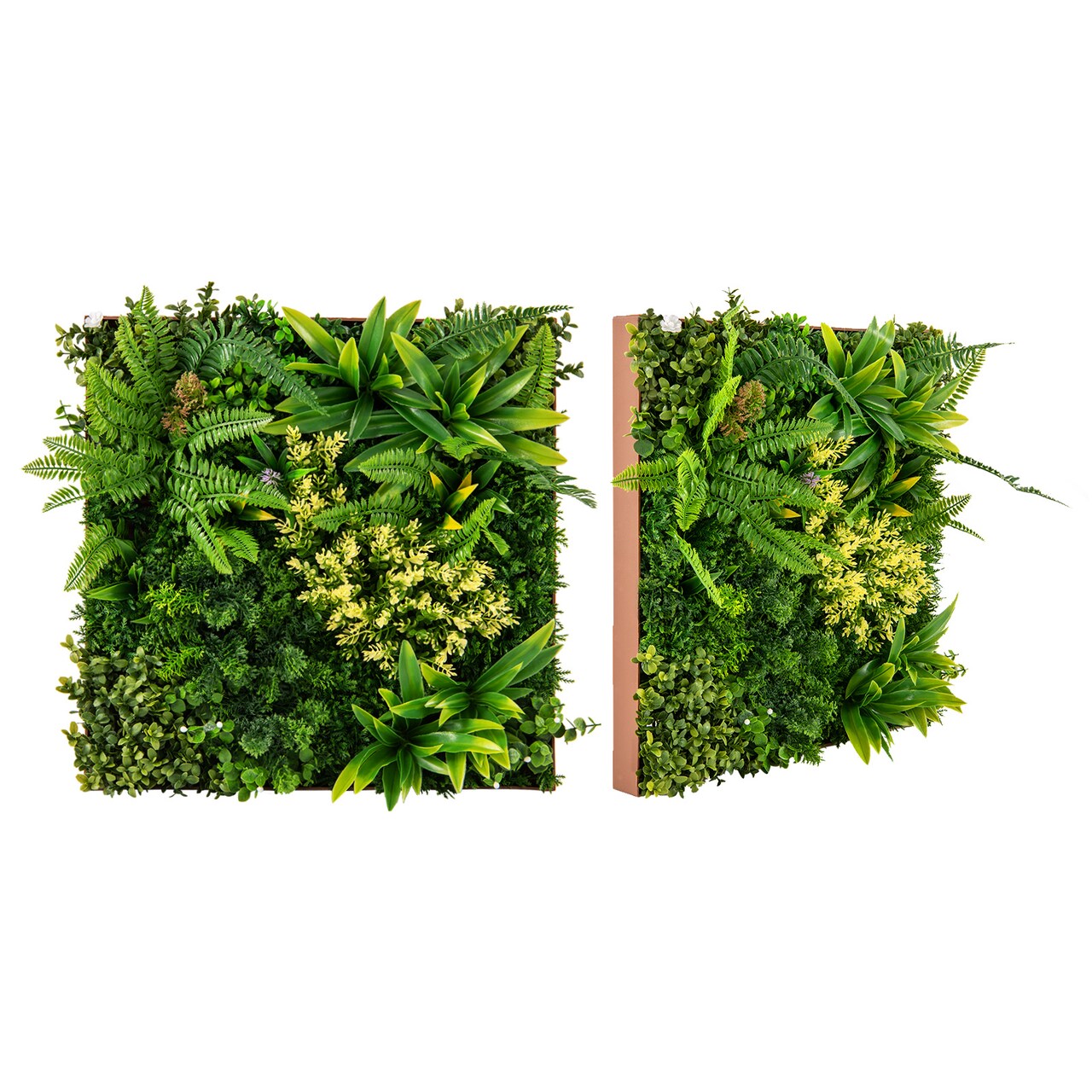 Mixed Faux Plant 3D Hanging Hedge 20x20" for Indoor and Outdoor Use